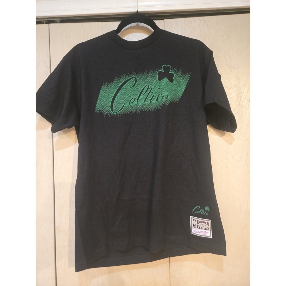 Mitchell & Ness Boston Celtics Monochrome Tee Black Medium Hardwood Classics NWT